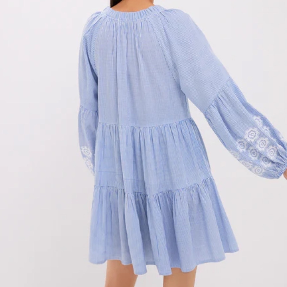 NWT! Tuckernuck Beach Embroidered Nautical Stripe Sea Breeze Coverup - Picture 3 of 7